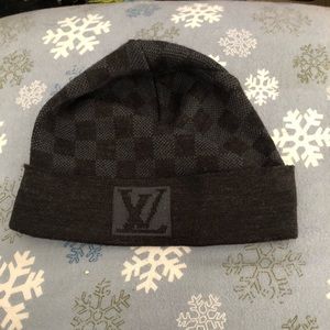 Authentic Louie Vuitton damier wool hat